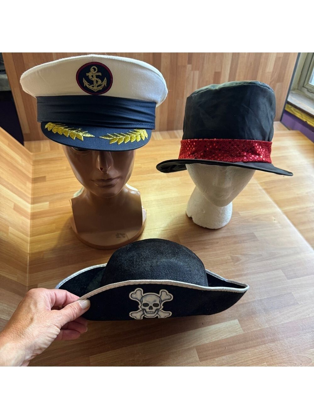 Melissa and Doug and more costume hat, bundle sailor ship captain pirate - Picture 2 of 12